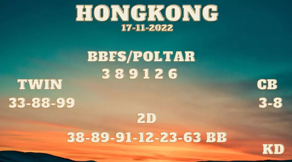 Syair HK Hari Ini 17 November 2022 dari Palembangslot