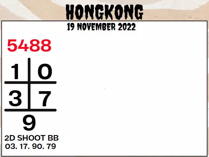 Syair HK Hari Ini 19 November 2022 dari Palembangslot
