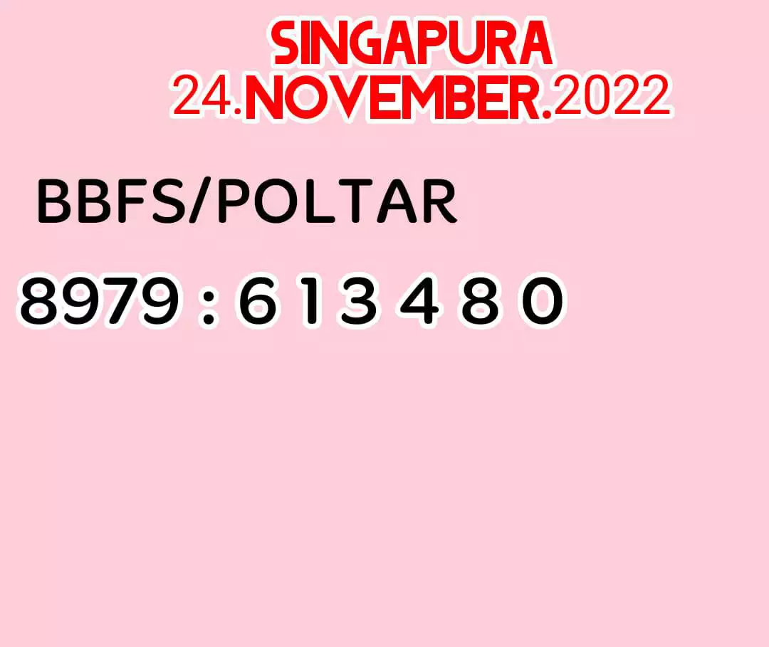 Syair SGP Hari Ini 24 November 2022 dari Palembangslot