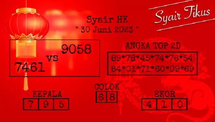 Syair Hk 30 Juni 2023 117