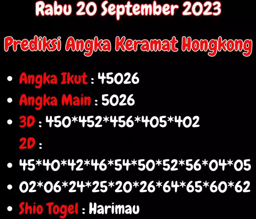 Syair Hk 20 September 2023 11