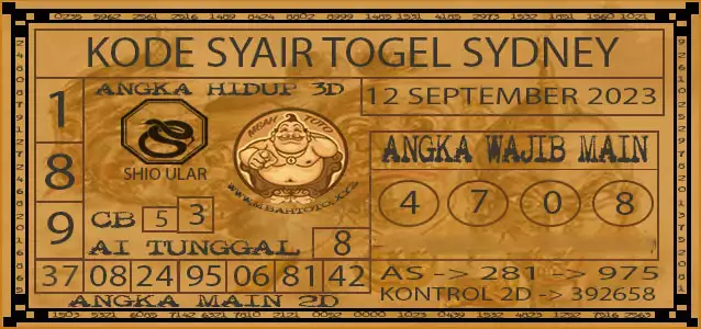 Syair Sdy 12 September 68