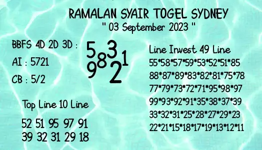 Syair Sdy 3 September 2023 7 1
