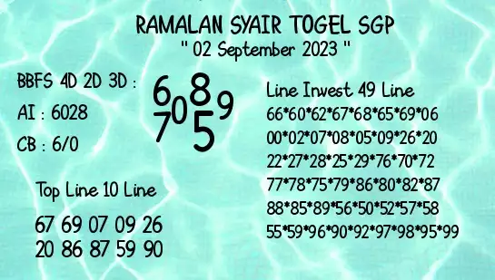 Syair Sgp 2 September 2023 28