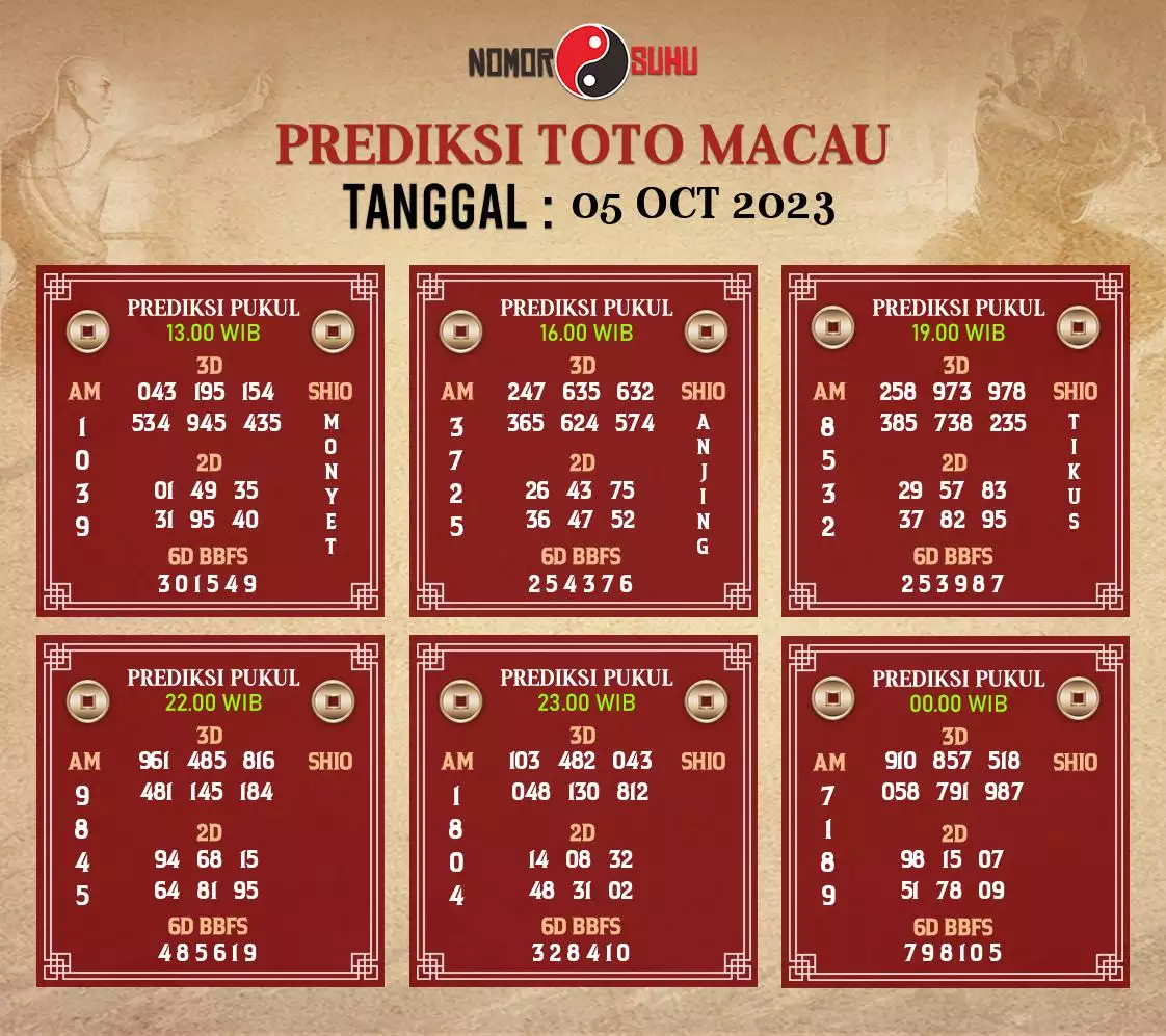Syair Macau 5 Oktober 2023 16