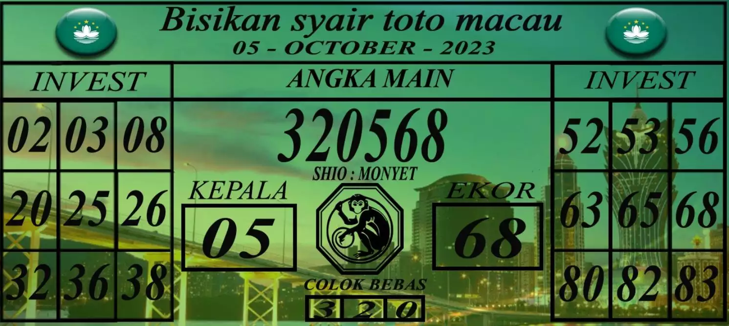Syair Macau 5 Oktober 2023 34