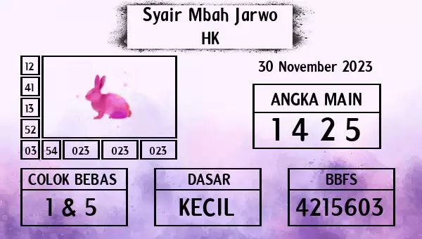Syair Hk 30 November 2023 137