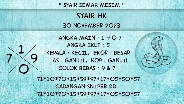 Syair Hk 30 November 2023 139