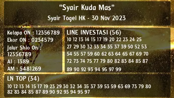 Syair Hk 30 November 2023 149