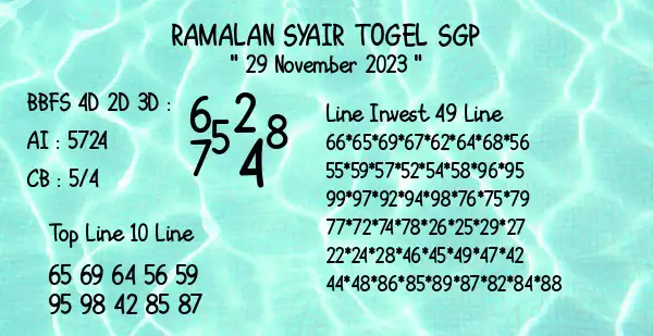 Syair Sgp 29 November 2023 13 2