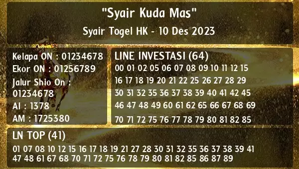 Syair Hk 10 Desember 2023 119