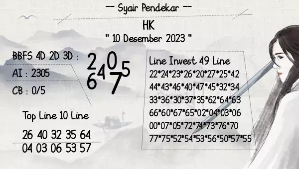 Syair Hk 10 Desember 2023 121