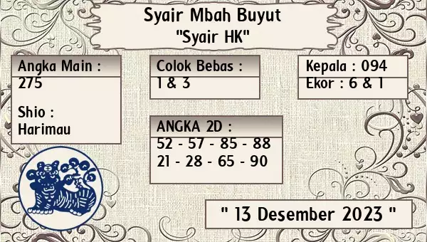 Syair Hk 13 Desmber 2023 116
