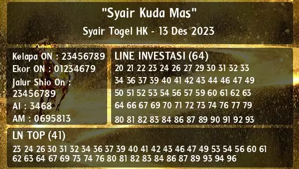 Syair Hk 13 Desmber 2023 130