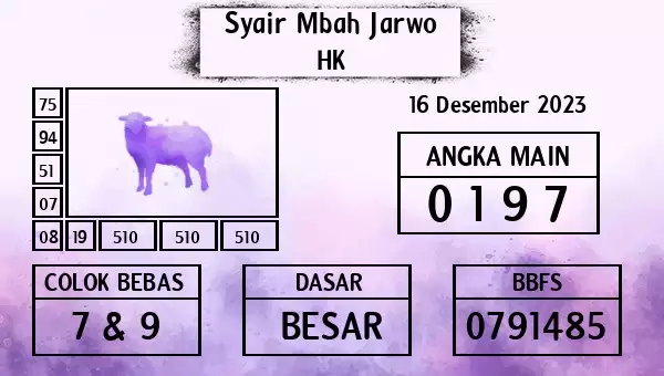 Syair Hk 16 Desember 2023 121