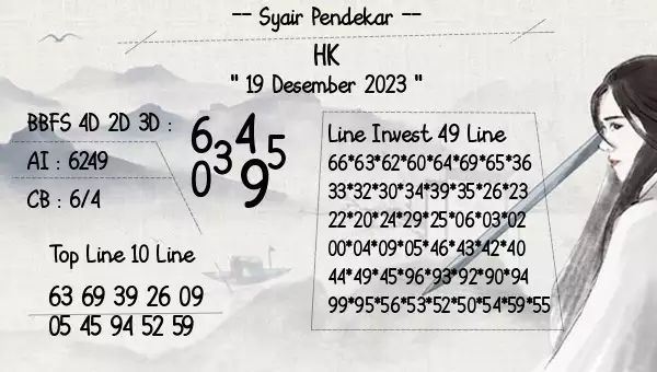 Syair Hk 19 Desember 2023 102
