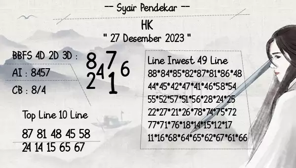 Syair Hk 27 Desember 2023 127