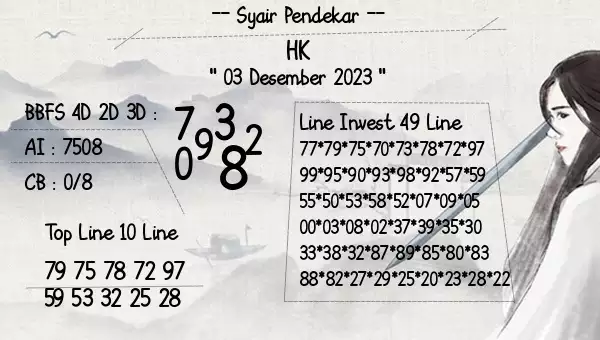 Syair Hk 3 Desember 2023 110